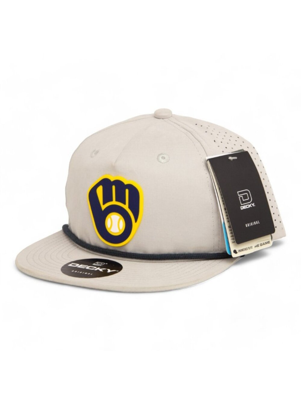 Milwaukee Brewers 3D Perforated Rope Hat- Grey/ Charcoal